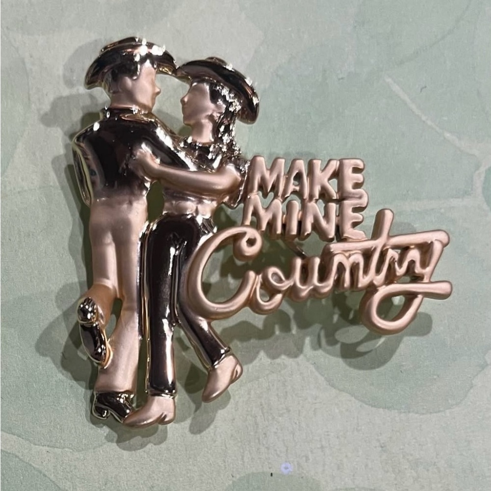 Gold and Silver Country Dance Brooch